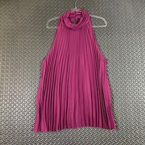 Elegant Pleated Halter Top - Purple